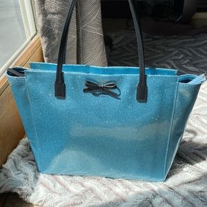 Like New! Kate Spade Mavis City Tote Blue Glitter!